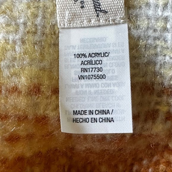 Universal Thread Women's One Size Scarf Orange Plaid Blanket New With Tags - Picture 4 of 10